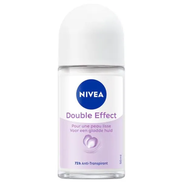 NIVEA Double Effect Antitranspirant Roller in 50 ml retail packaging